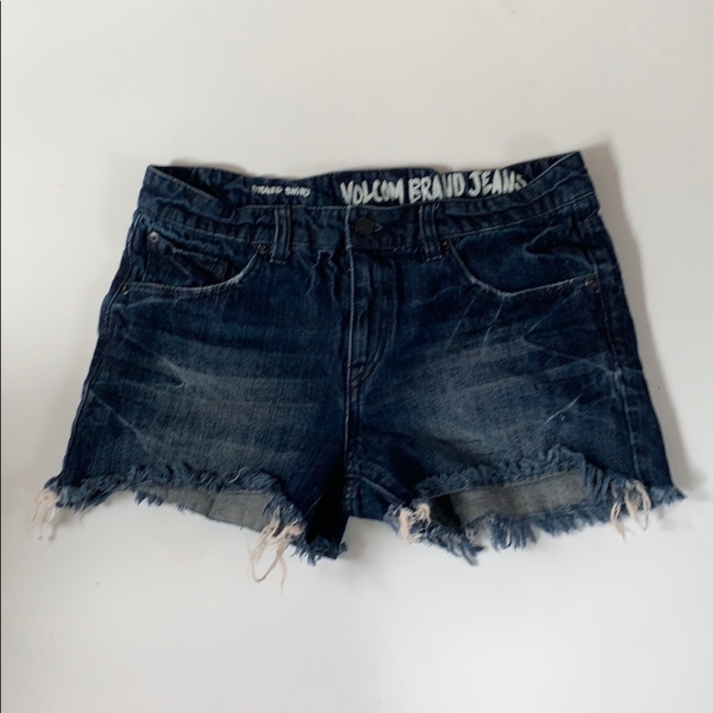 Volcom stoned short frayed bottom
